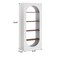 Arch Front 5 Tier Bookcase Storage Organizer, Space Saving Floor Standing Shelf Unit for Office, Bedroom, Study and Living Room